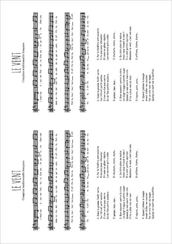 Le vent Partition gratuite